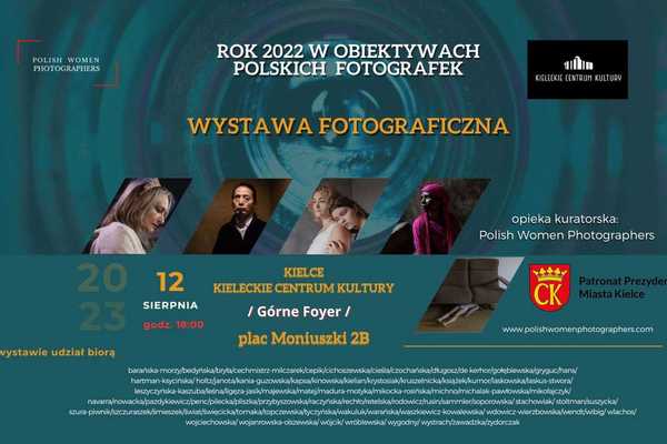 Plakat zaproszenie na wystwę Rok 2022 w obiektywach polskich fotografek .jpg