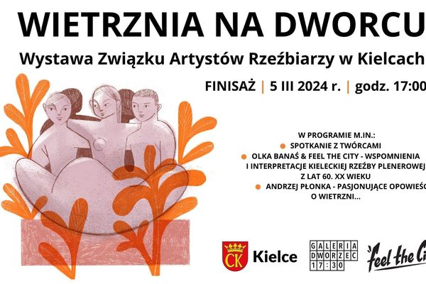 Plakat informujący o Wystawie Związku Artystów Rzeźbiarzy w Kielcach
