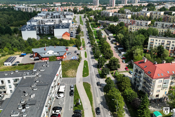 Widok na osiedle Szydłówek z lotu ptaka