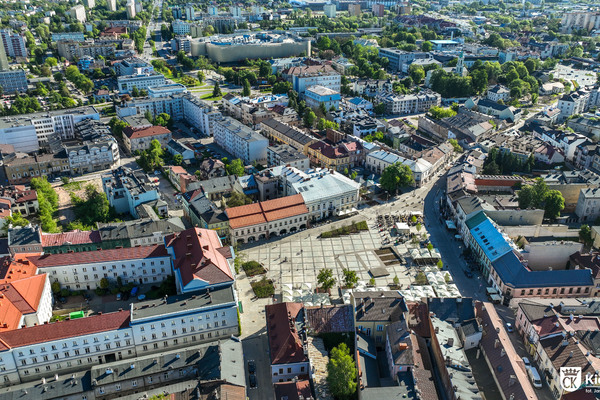 Centrum miasta widziane z lotu ptaka