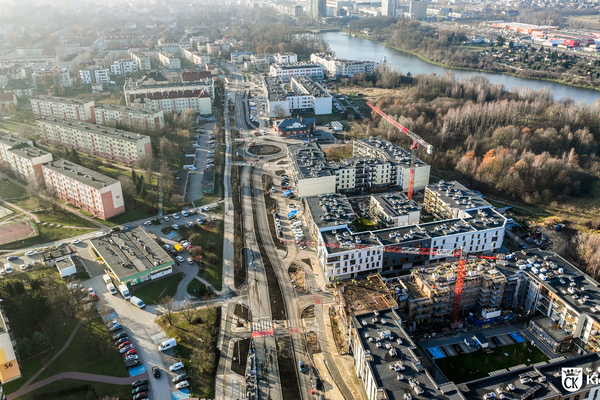 Ulica Klonowa, zdjęcie z góry