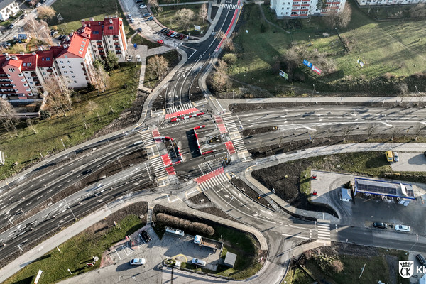 Skrzyżowanie ulic bp. Jaworskiego, Piłsudskiego i Zapolskiej