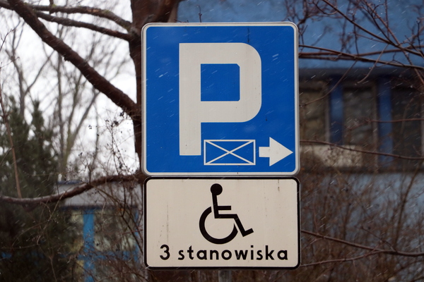 Mapa miejsc parkingowych dla niepełnosprawnych